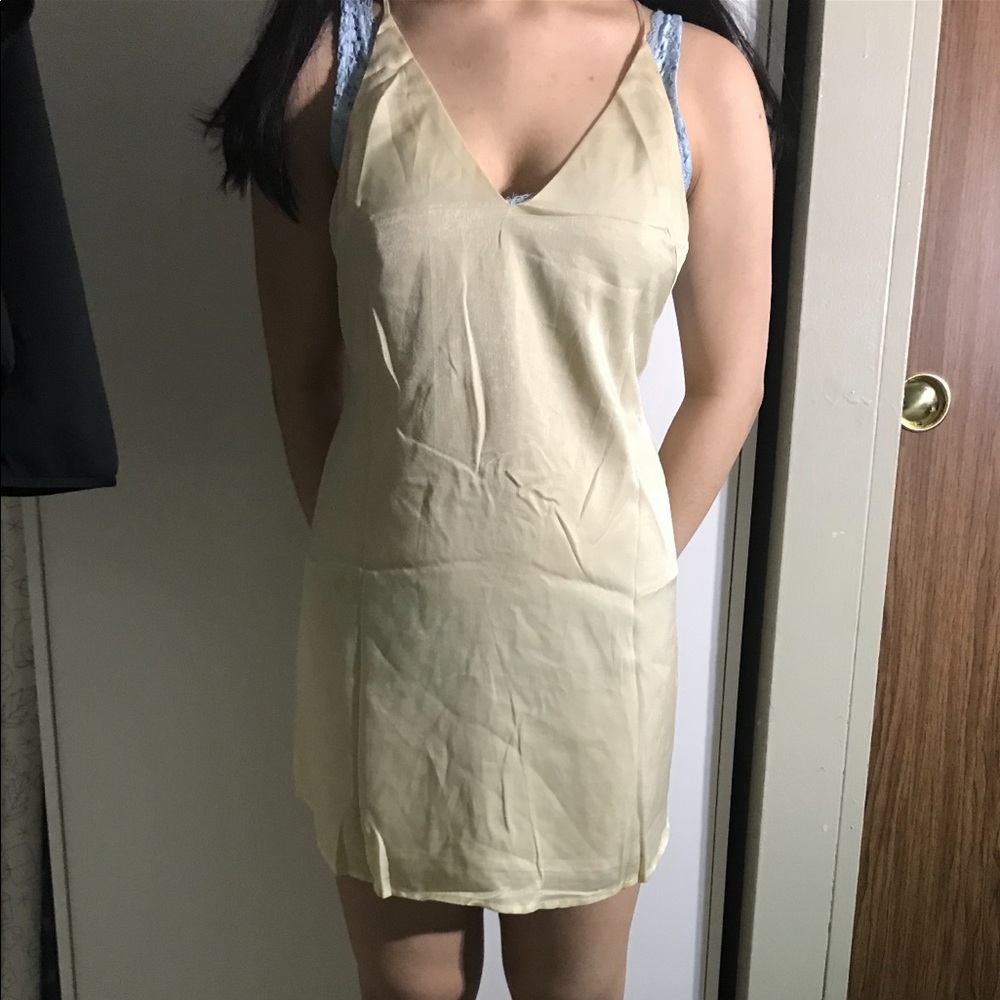 Satin Backless Halter Dress